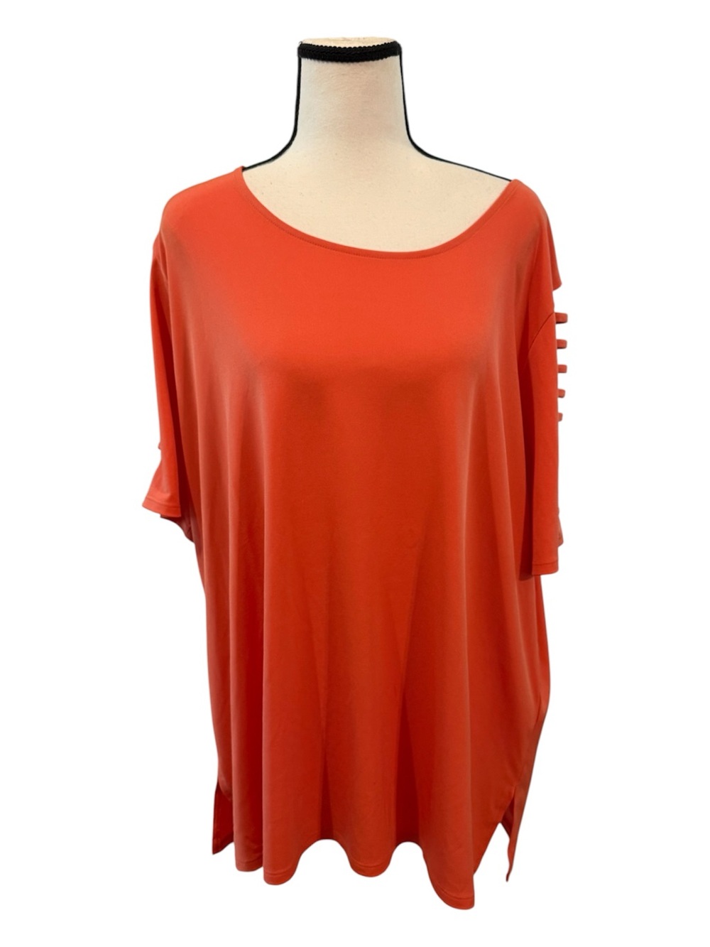 MICHAEL Michael Kors Oversized Orange Short Sleeve Tunic